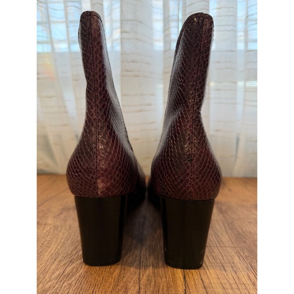 Donald Pliner Austen Snake Print Block Heel Ankle Boots Women Size 8.5M - Picture 3 of 9